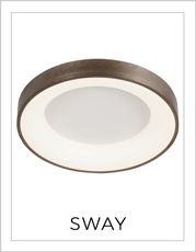 Sway Flush-Mount Light on White Background