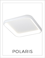 Polaris Flush-Mount Light on White Background