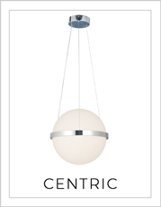 Centric Ceiling Light on White Background