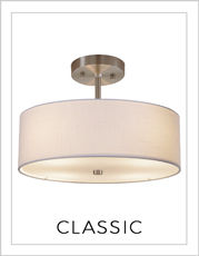 Classic Drum Pendant Light on White Background