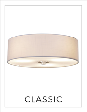 Classic Flush-Mount Light on White Background
