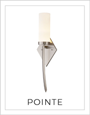 Pointe Wall Light on White Background