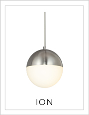 Ion Ceiling Light on White Background