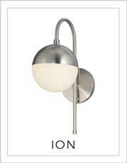 Ion Wall Light on White Background