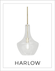 Harlow Ceiling Light on White Background