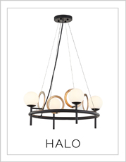 Halo Chandelier on White Background