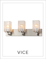 Vice Bath Bar Lights on White Background
