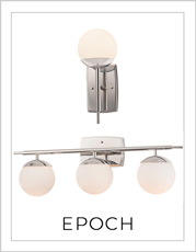 Epoch Wall Lights on White Background