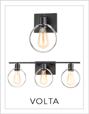 Volta Wall Lights on White Background