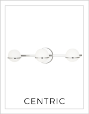 Centric Wall Light on White Background
