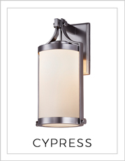 Cypress Wall Light on White Background