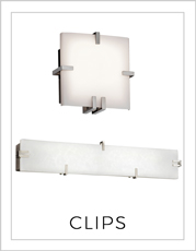 Clips Bath Bar Wall Light on White Background