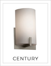 Century Wall Light on White Background