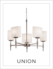 Union Chandelier on White Background