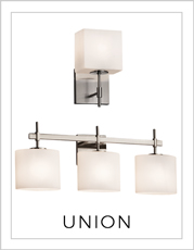 Union Wall Lights on White Background