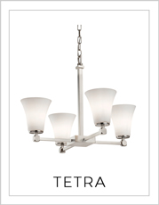 Tetra Chandelier on White Background