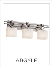 Argyle Bath Bar Light on White Background