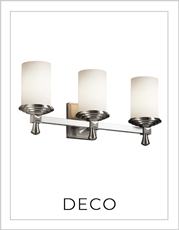 Deco Bath Bar Lights on White Background