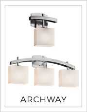 Archway Bath Bar Wall Light on White Background
