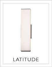 Latitude Wall Light on White Background