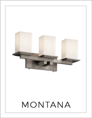Montana Bath Bar Lights on White Background