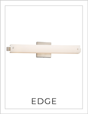 Edge Bath Bar Light on White Background