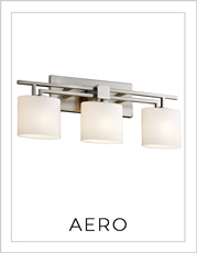 Aero Bath Bar Light on White Background