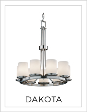 Dakota Chandelier on White Background