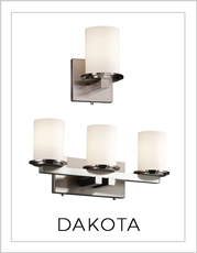 Dakota Wall Light on White Background