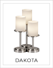 Dakota Accent Lamp on White Background