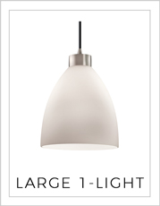 Large 1-Light Ceiling Light on White Background