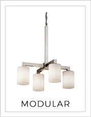 Modular Chandelier on White Background