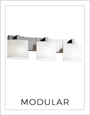 Modular Bath Bar Lights on White Background