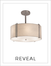 Reveal Drum Pendant Light on White Background