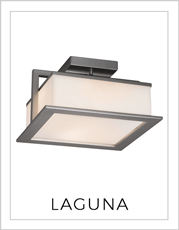 Laguna Flush-Mount Light on White Background