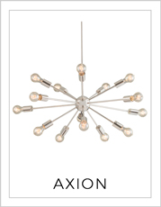 Axion Chandelier on White Background
