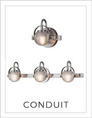 Conduit Wall Light on White Background