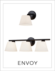 Envoy Bath Wall Lights on White Background