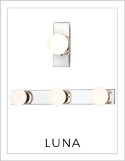 Luna Wall Lights on White Background