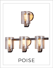 Poise Wall Lights on White Background