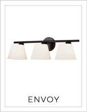 Envoy Bath Bar Lights on White Background