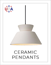 Ceramic Pendant Light on White Background