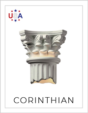 Ceramic Corinthian Wall Sconce on White Background