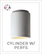 Ceramic Cylinder w Perfs Flush-Mount