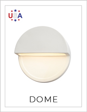 Ceramic Dome Wall Sconce on White Background